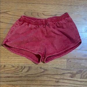 Vintage American Apparel Red Denim Shorts